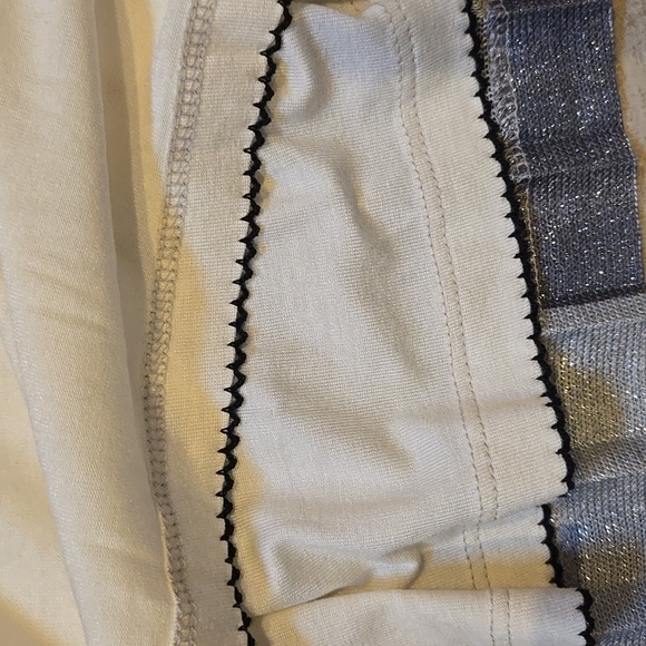 Maeve by Anthropologie Pleated Metallic Silver Shimmer Grays Midi Skirt - Picture 4 of 9